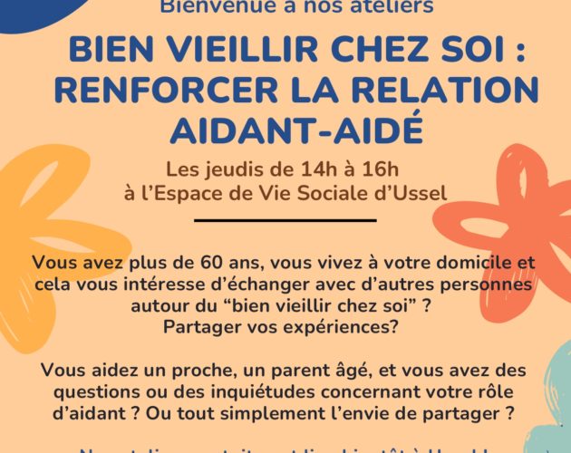 Atelier « Bien vieillir chez soi : renforcer la relation aidant-aidé »