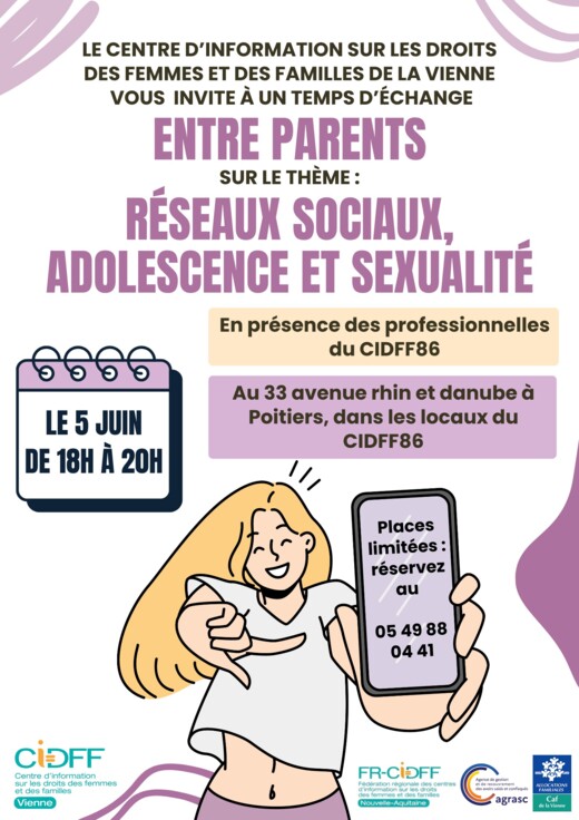 Temps d’échange entre parents sur le thème des réseaux sociaux, de l’adolescence et de la sexualité