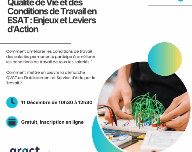 WEBINAIRE Qualité de vie et des conditions de travail en Esat : Enjeux et leviers d'actions